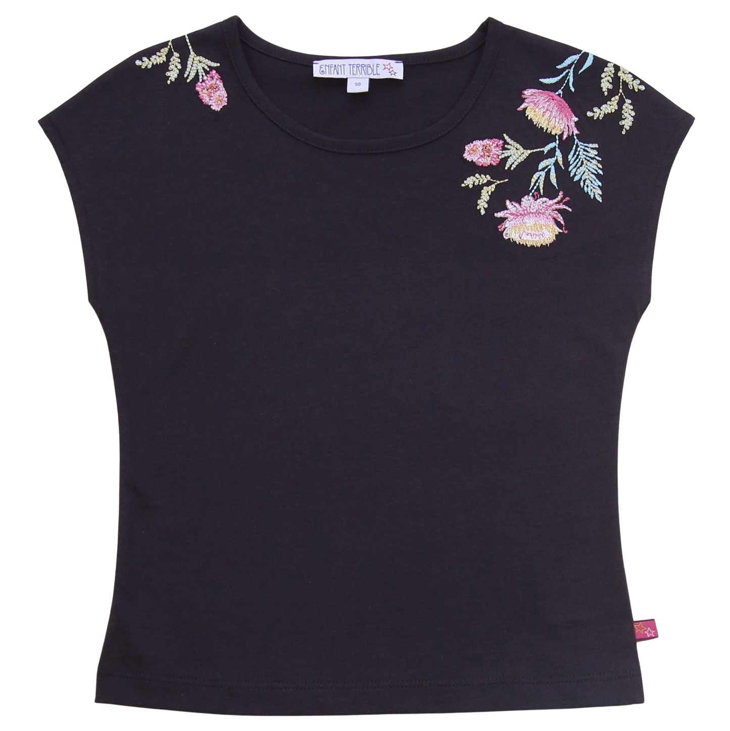 Enfant Terrible Top Stickerei, Black
