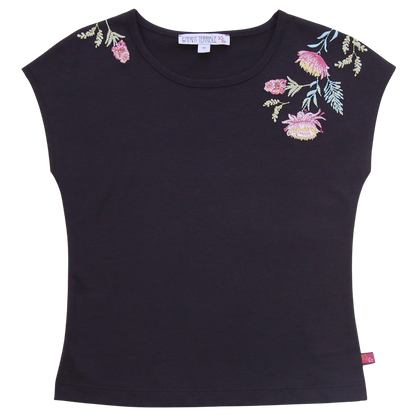 Enfant Terrible Top Stickerei, Black