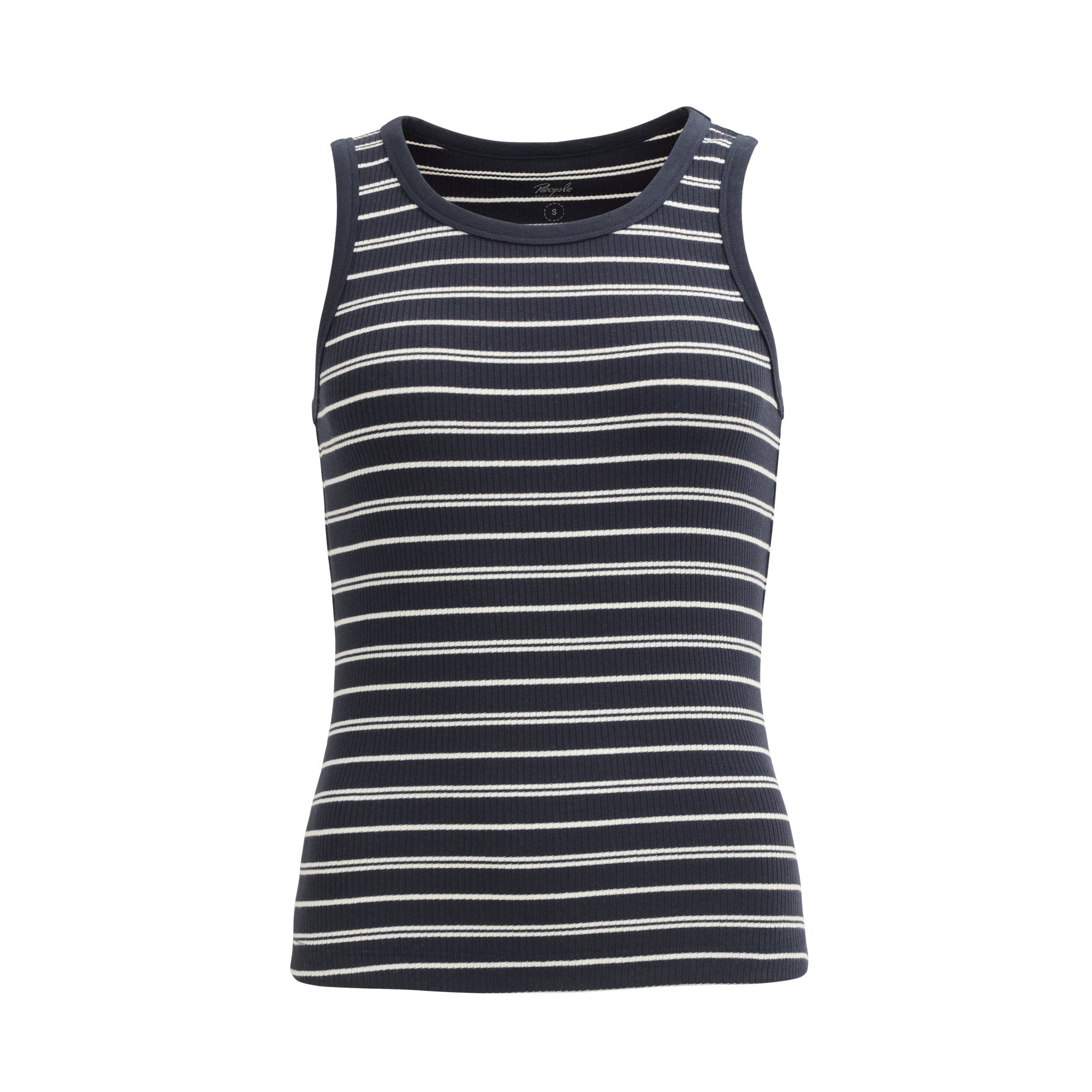 PWO Ripp-Top Ringel, schwarz