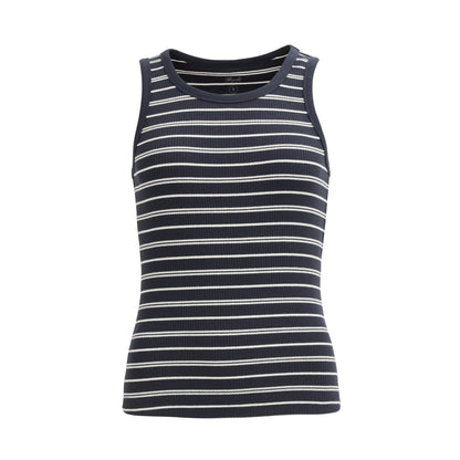 PWO Ripp-Top Ringel, schwarz