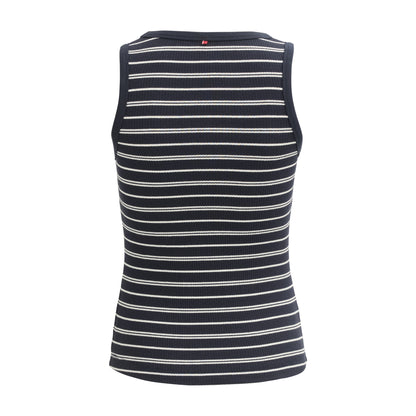 PWO Ripp-Top Ringel, schwarz