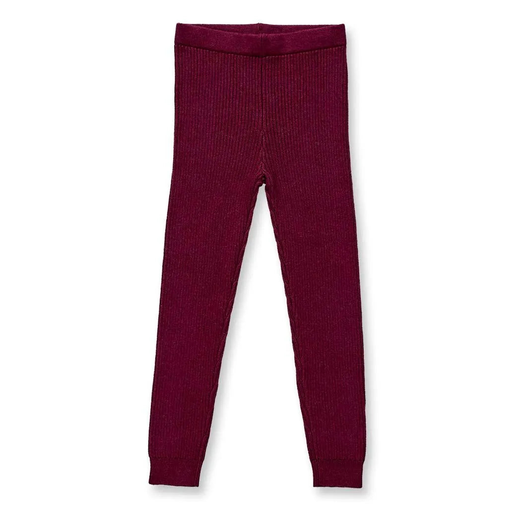 Sense Organics Strick-Leggings Yuma, Bordeaux