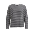 People Wear Organic Langarmshirt Ringel, schwarz/offwhite