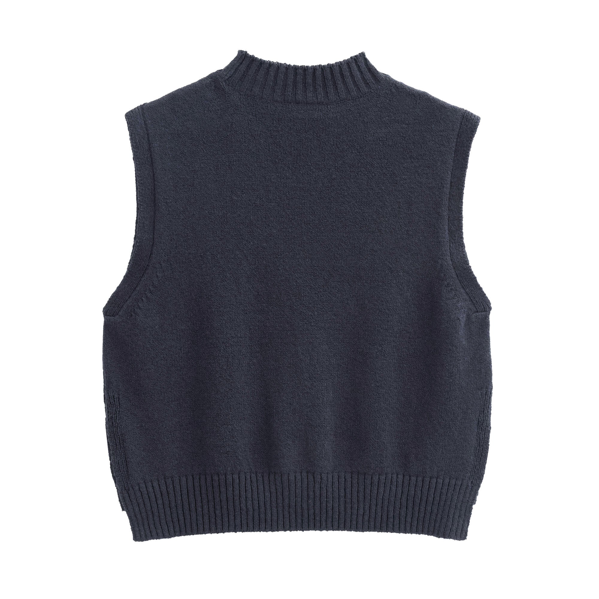 People Wear Organic Boucléstrick-Pullunder, dunkelblau