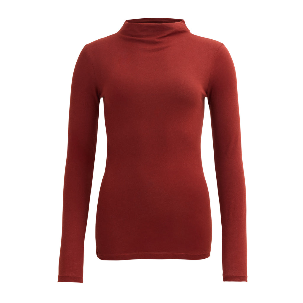 People Wear Organic Langarmshirt, terrakotta
