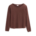 People Wear Organic Langarmshirt, kastanie