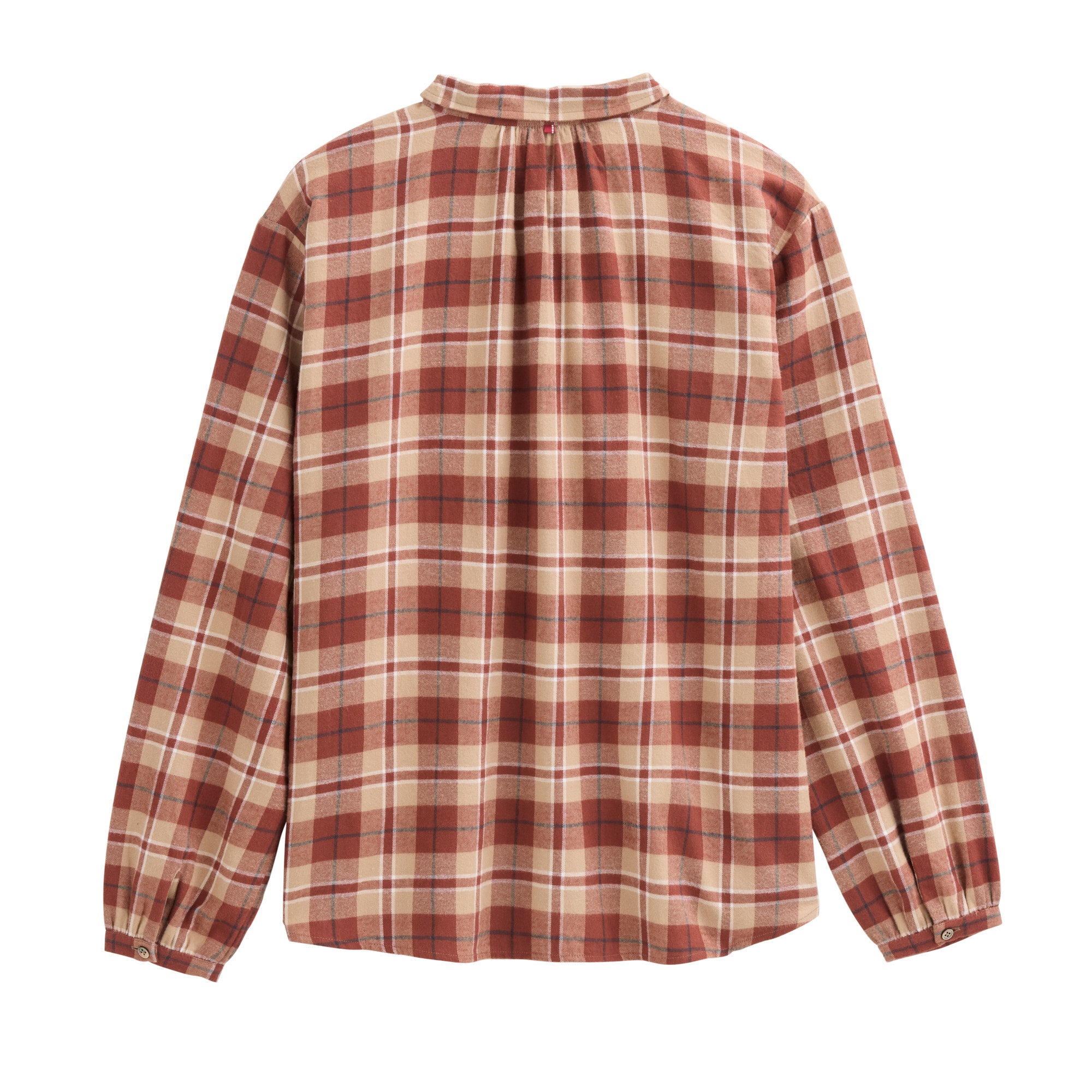 People Wear Organic Flanell-Bluse, terrakotta kariert