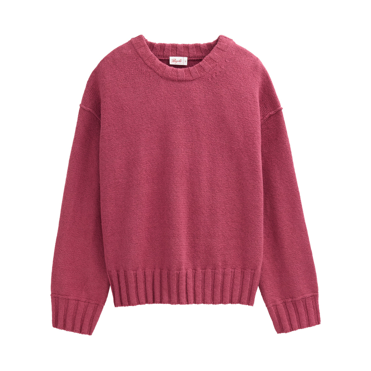 People Wear Organic Boucléstrick-Pullover, Beere