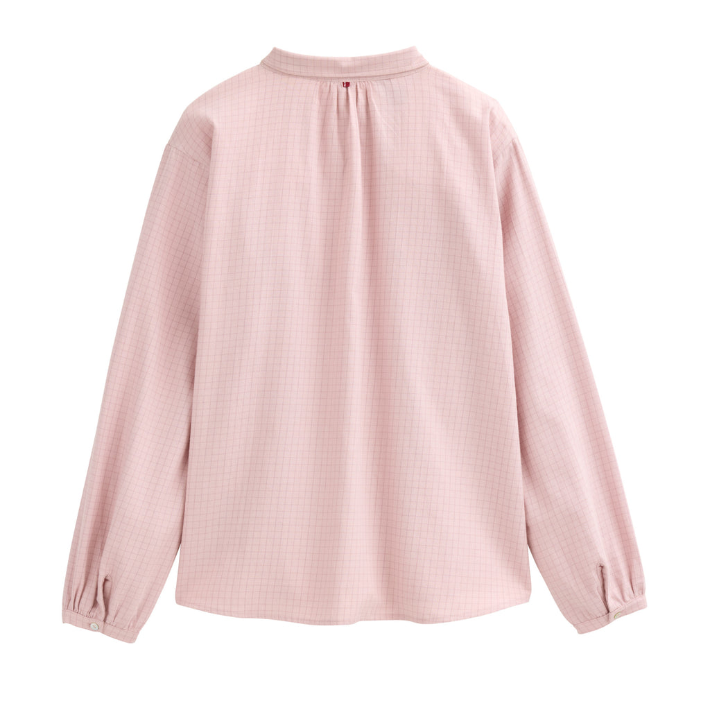 People Wear Organic Flanell-Bluse, morganite kariert