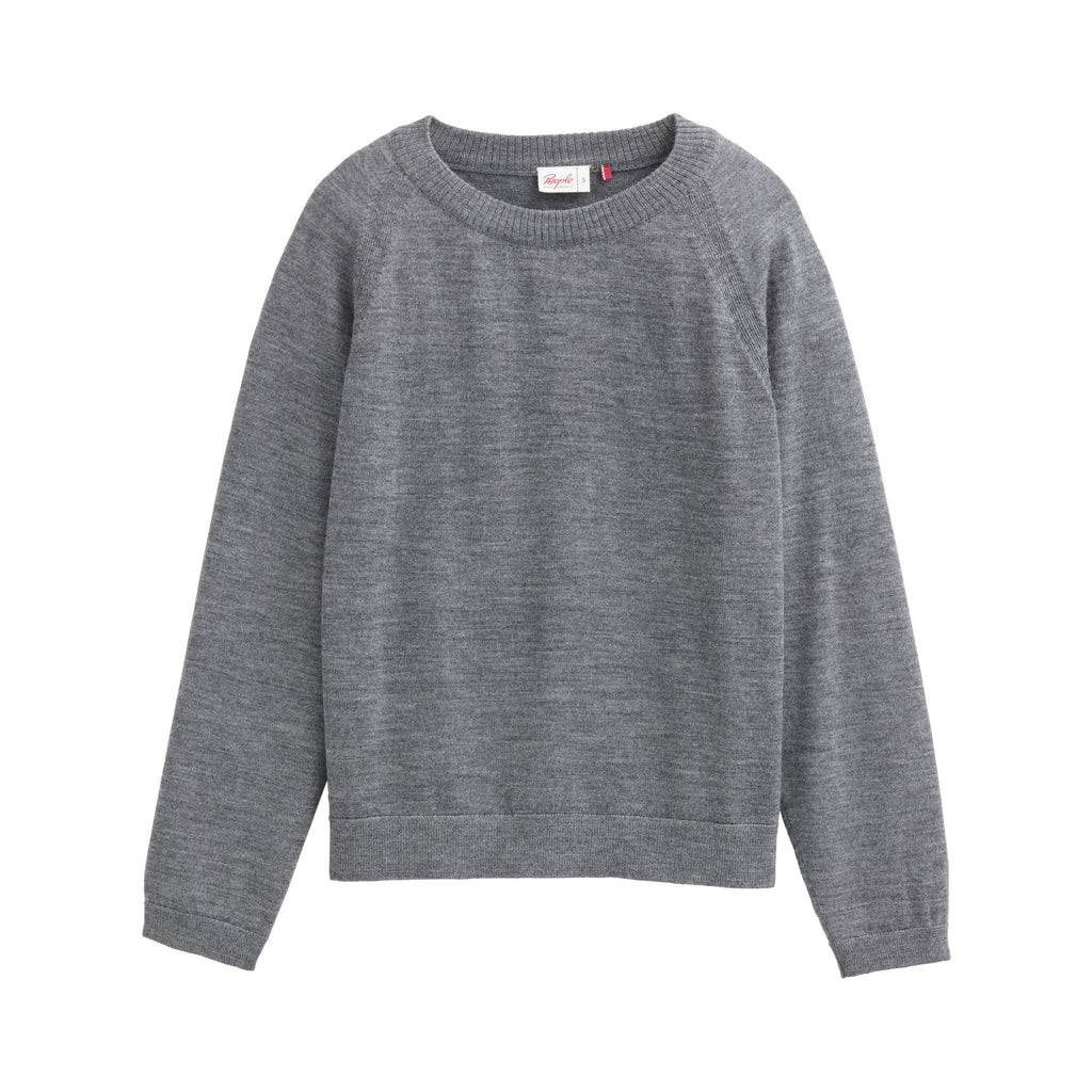 People Wear Organic Merino-Strickpullover, Silbergrau