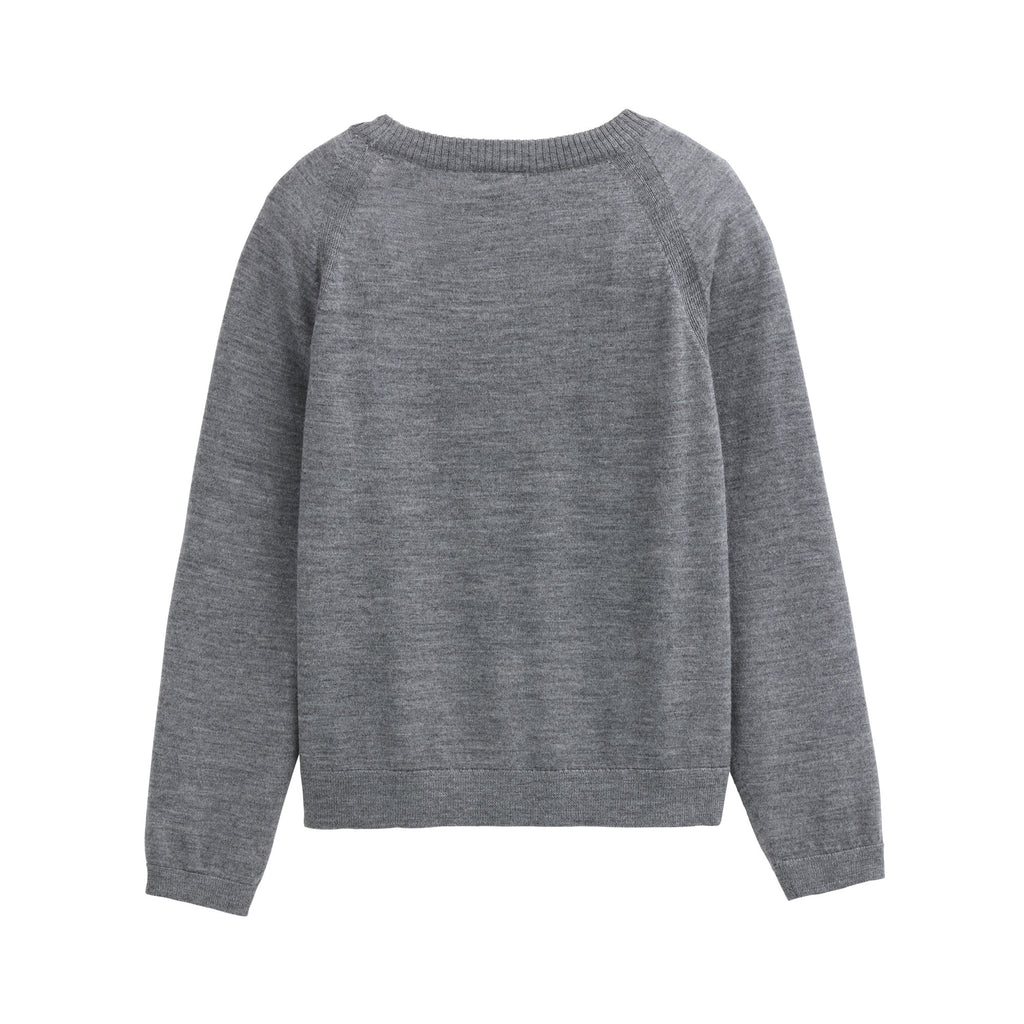 People Wear Organic Merino-Strickpullover, Silbergrau
