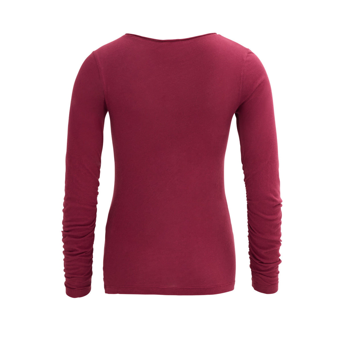 People Wear Organic Langarmshirt, Rubinrot