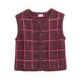 People Wear Organic Jacquard-Strick-Weste, Burgund