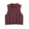 People Wear Organic Boucléstrick-Pullunder, Burgund