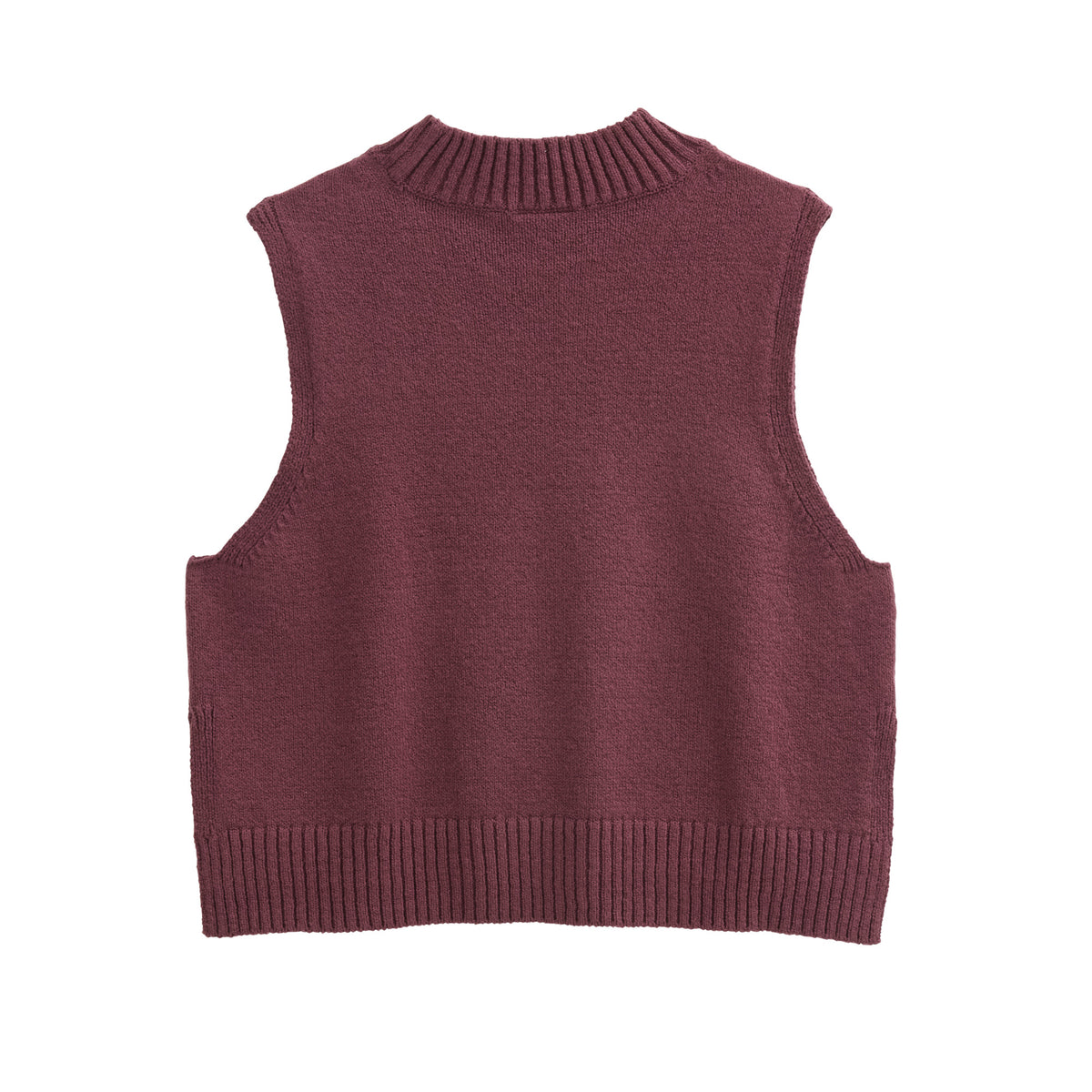 People Wear Organic Boucléstrick-Pullunder, Burgund