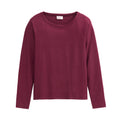 People Wear Organic Langarmshirt, bordeaux geringelt
