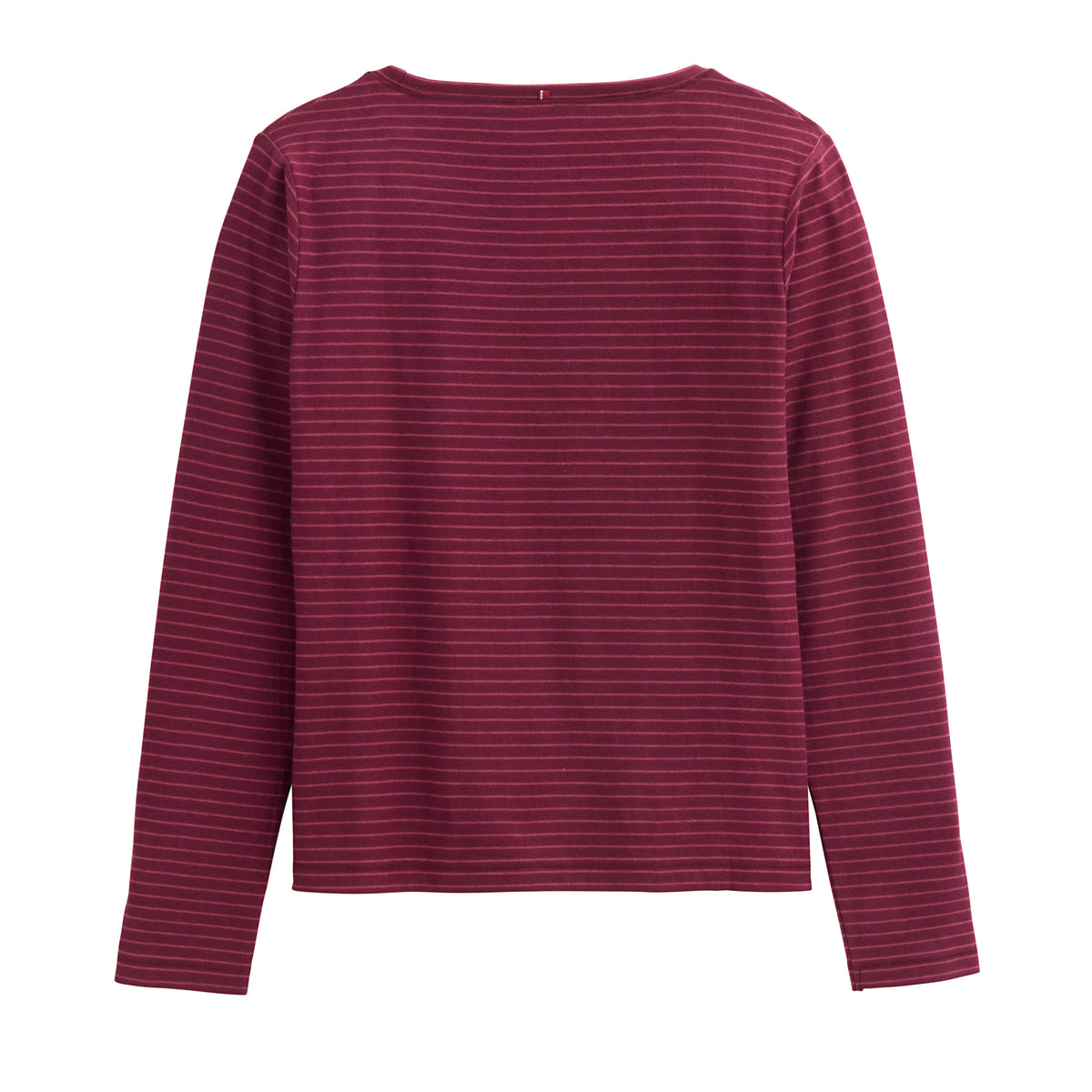 People Wear Organic Langarmshirt, bordeaux geringelt