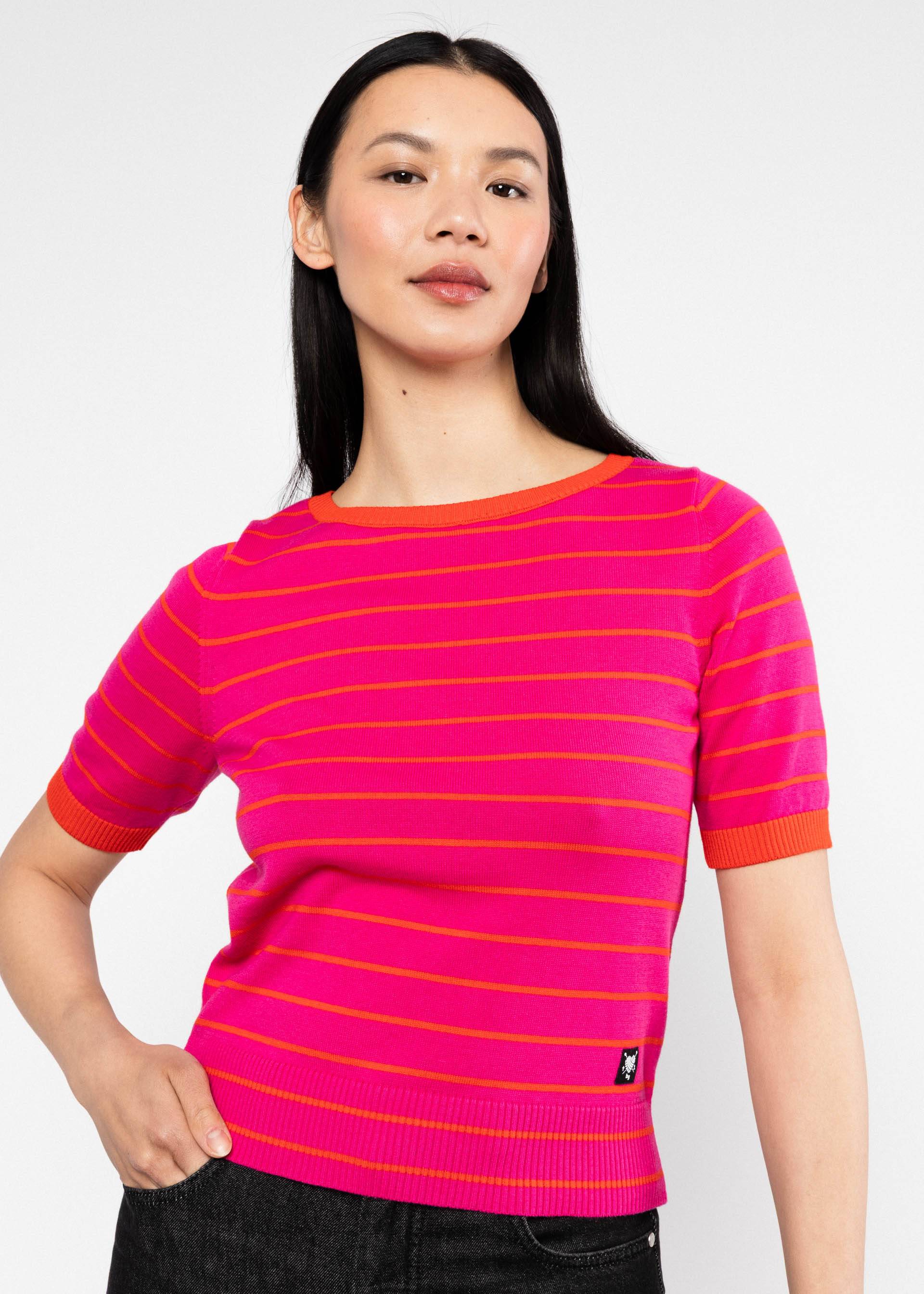 Blutsgeschwister Strickshirt Pretty Preppy, pink picnic parade stripe