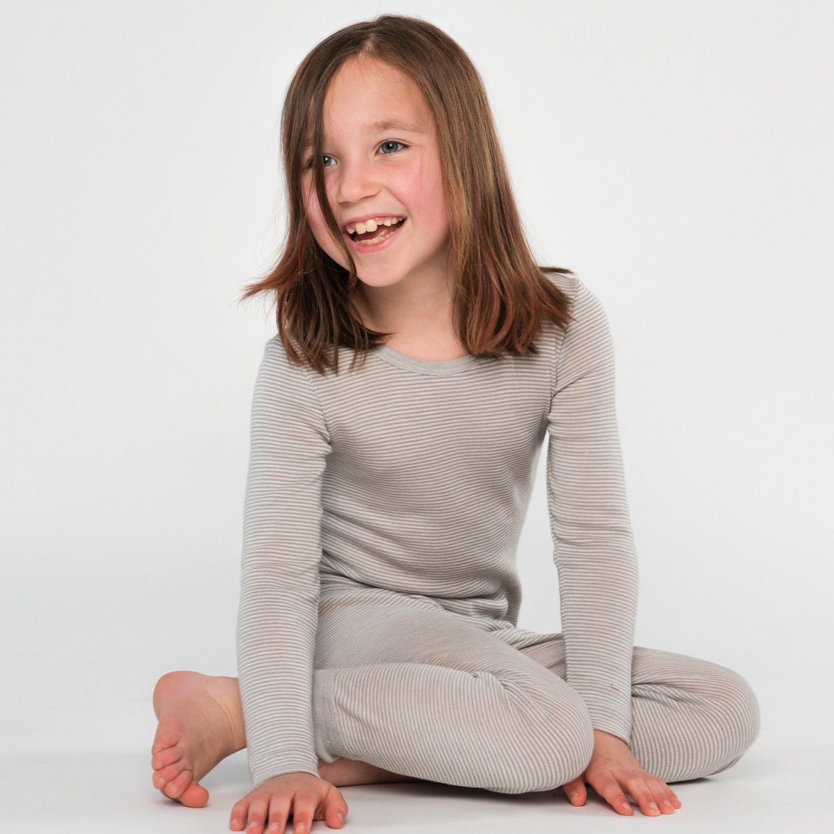 Living Crafts Unterhemd/Langarmshirt W/S, grau/natur