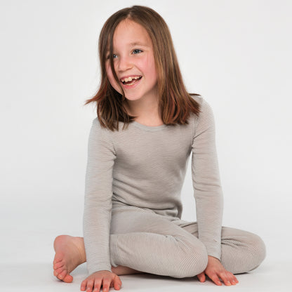 Living Crafts Unterhemd/Langarmshirt W/S, grau/natur