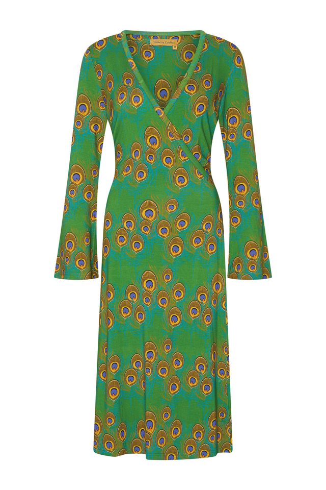 Bakery Ladies Wickelkleid, Pfauenfeder