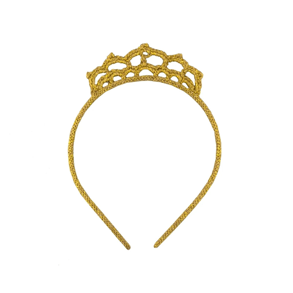 Haarreif Krone gold