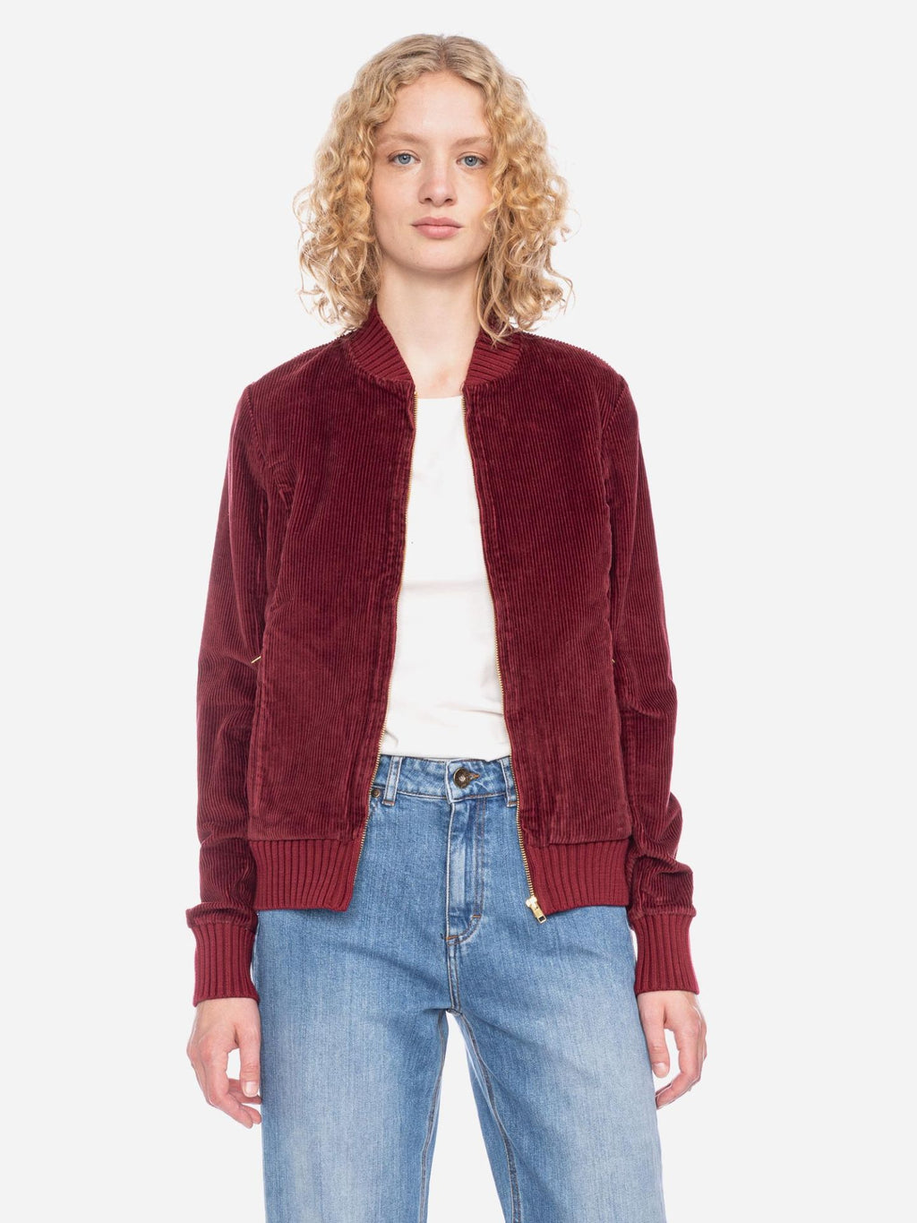 Ato Berlin Breitcordjacke Bebe, Bordeaux