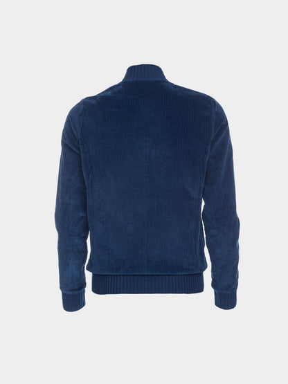 Ato Berlin Damen Breitcordjacke Bebe, Dunkelblau