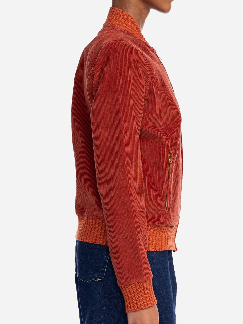 Ato Berlin Damen Breitcordjacke Bebe, Henna
