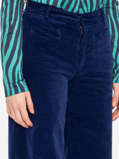 Ato Berlin Hose Lacy Samt, Blau