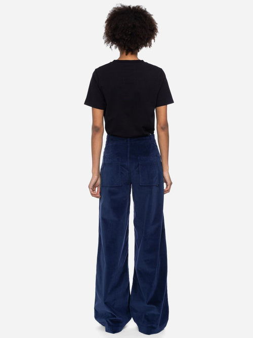 Ato Berlin Hose Lacy Samt, Blau