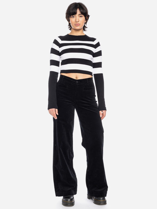 Ato Berlin Hose Lacy Samt, Schwarz