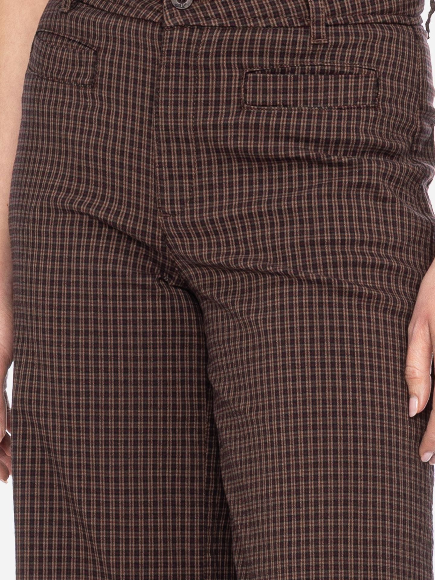 Ato Berlin Stoffhose Lacy Karo, Burgundy