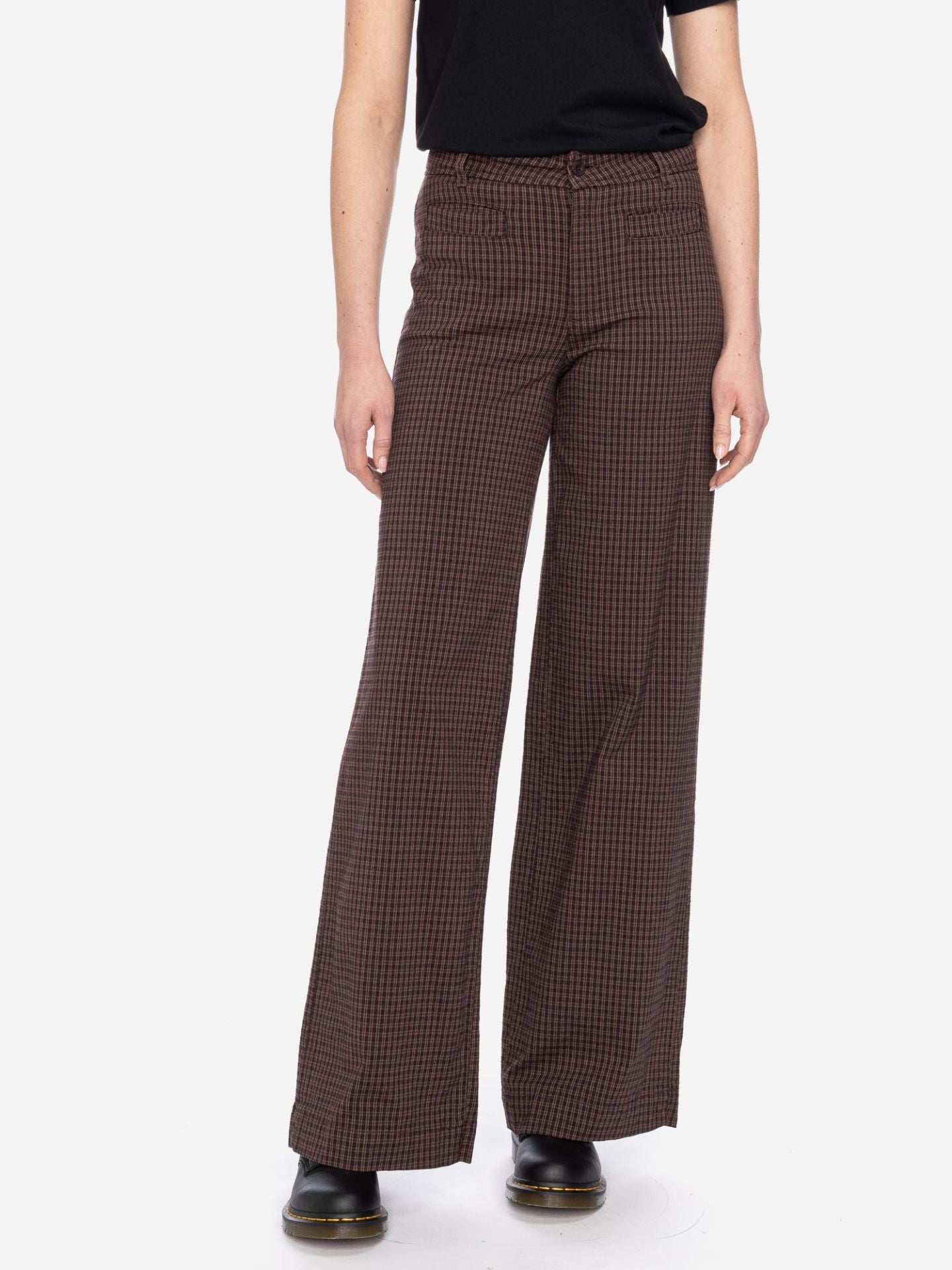Ato Berlin Stoffhose Lacy Karo, Burgundy