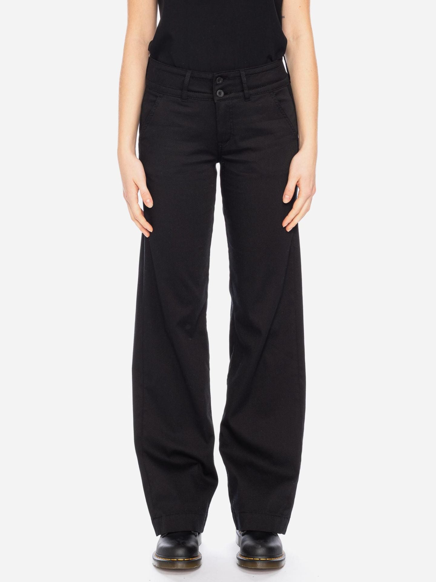 Ato Berlin - Stoffhose Lilia, Schwarz