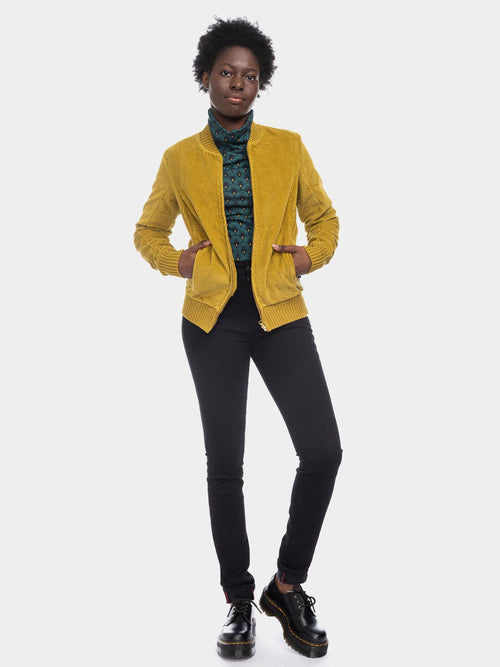 Ato Berlin Damen Breitcordjacke Bebe, Olive