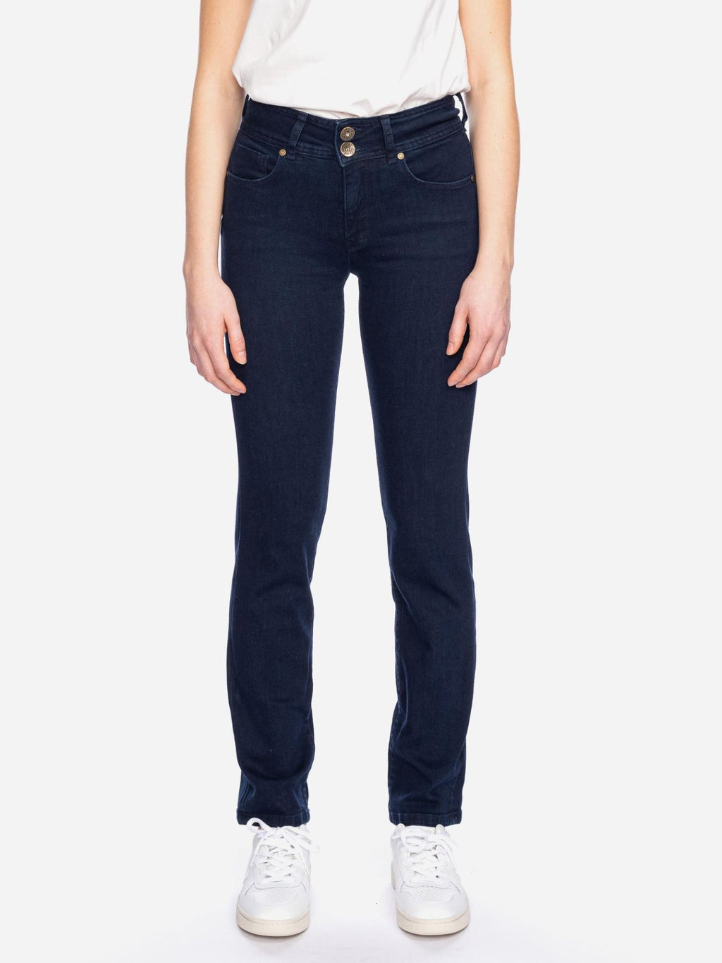 Ato Berlin - Jeans Jackie Slim Fit, Dunkelblau