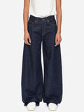 Dunkelblaue Damen-Jeans mit weitem Bein von Ato Berlin