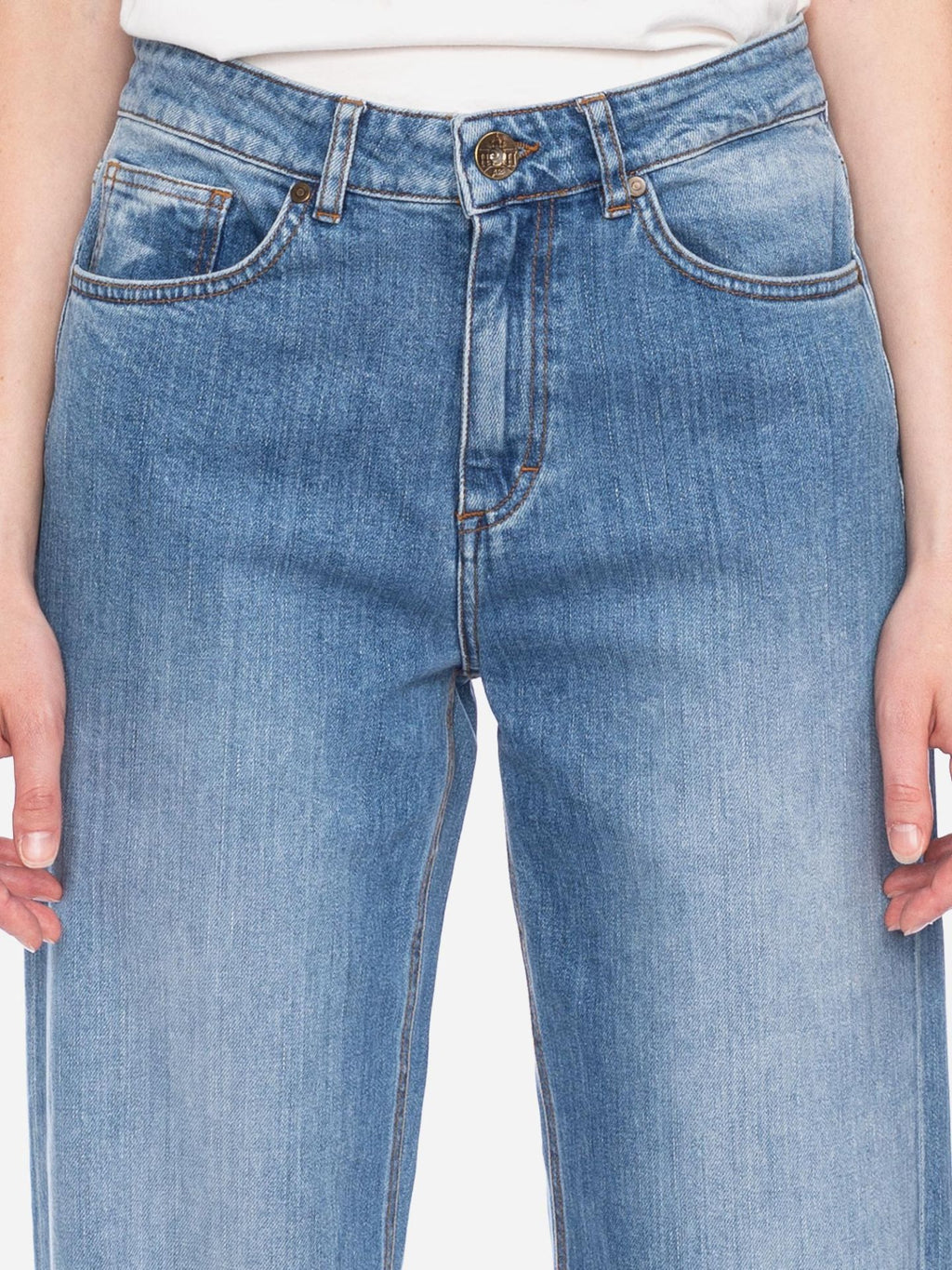 Ato Berlin Damen-Jeans Kendal in blue washed, Detailansicht