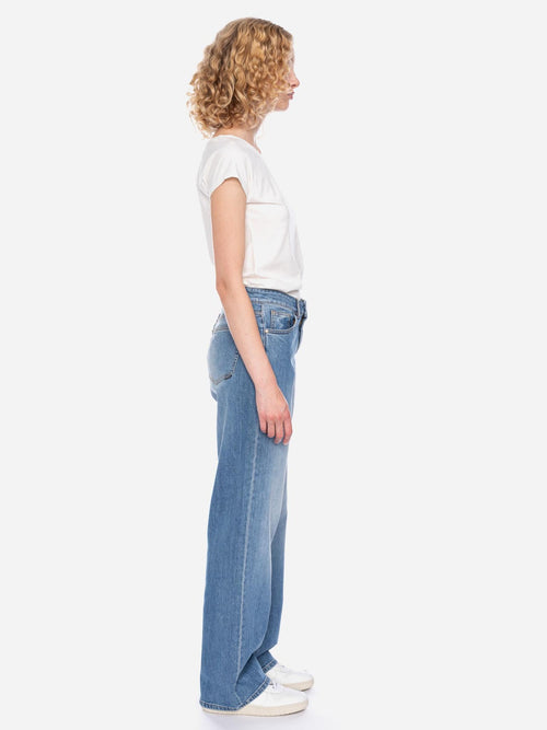 Ato Berlin Damen-Jeans Kendal in blue washed, Seitenansicht