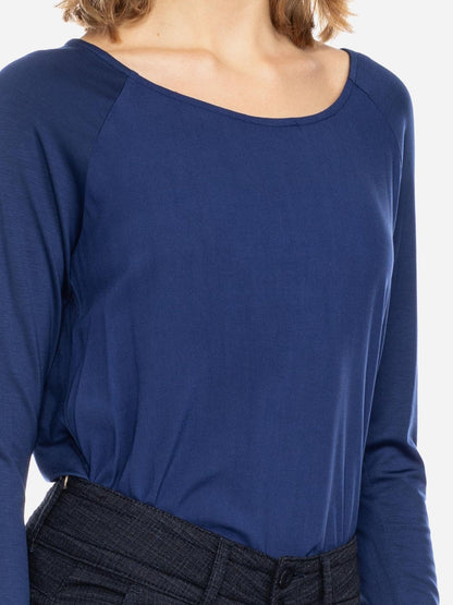 Ato Berlin Leichtes Longsleeve Mindy, Blau