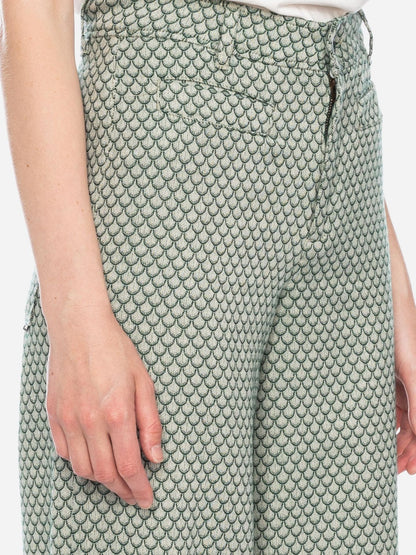 Ato Berlin Hose Lacy, Schuppenmuster grün