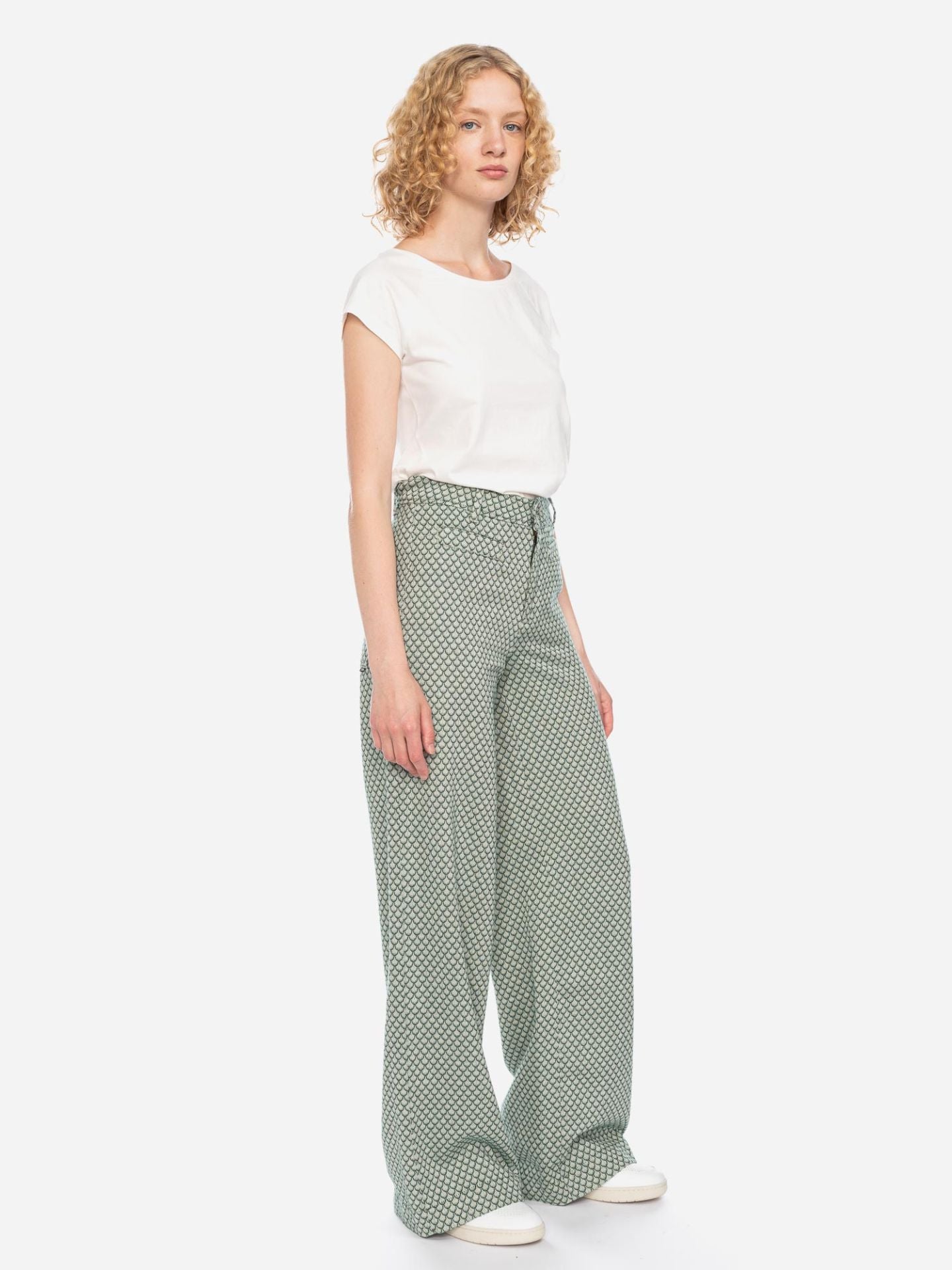 Ato Berlin Hose Lacy, Schuppenmuster grün