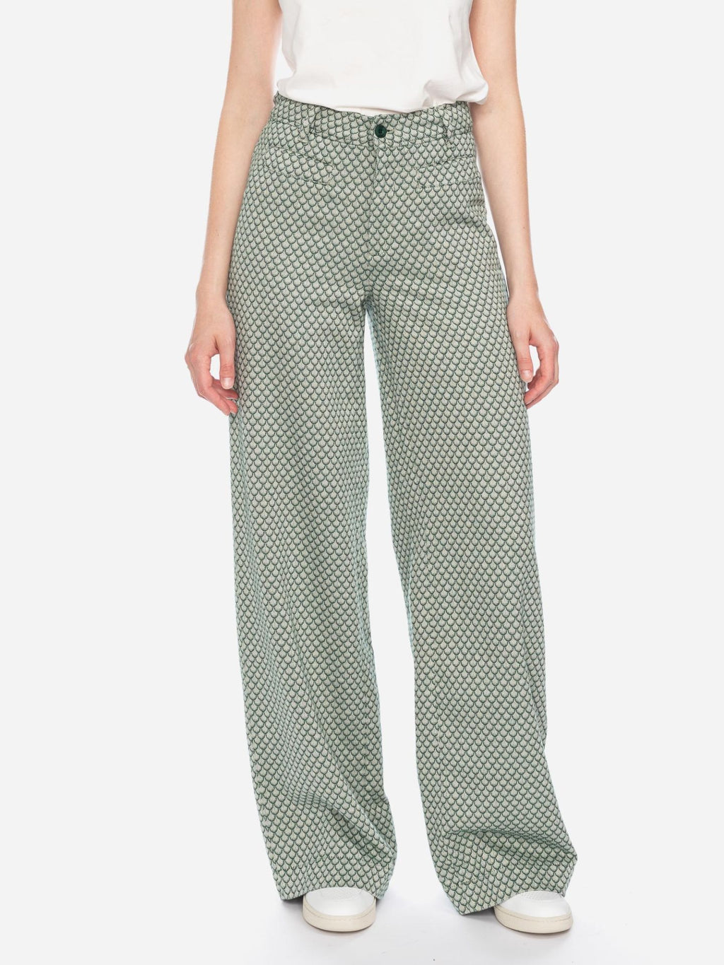 Ato Berlin Hose Lacy, Schuppenmuster grün