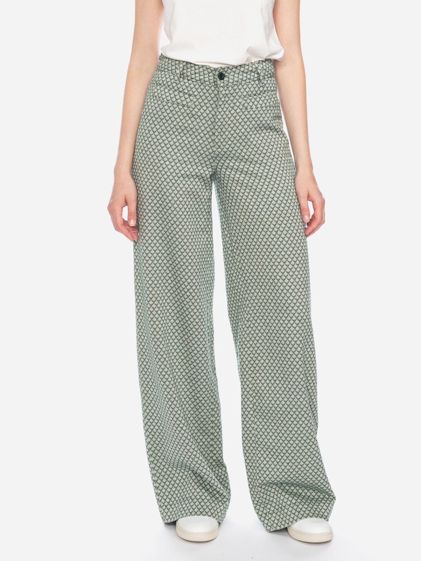 Ato Berlin Hose Lacy, Schuppenmuster grün