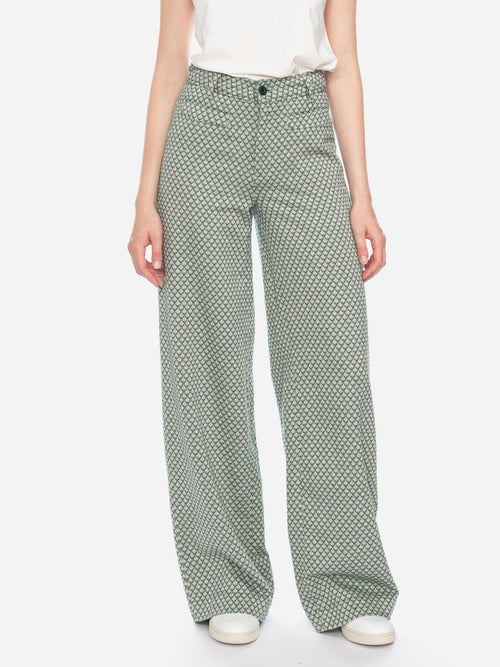 Ato Berlin Hose Lacy, Schuppenmuster grün