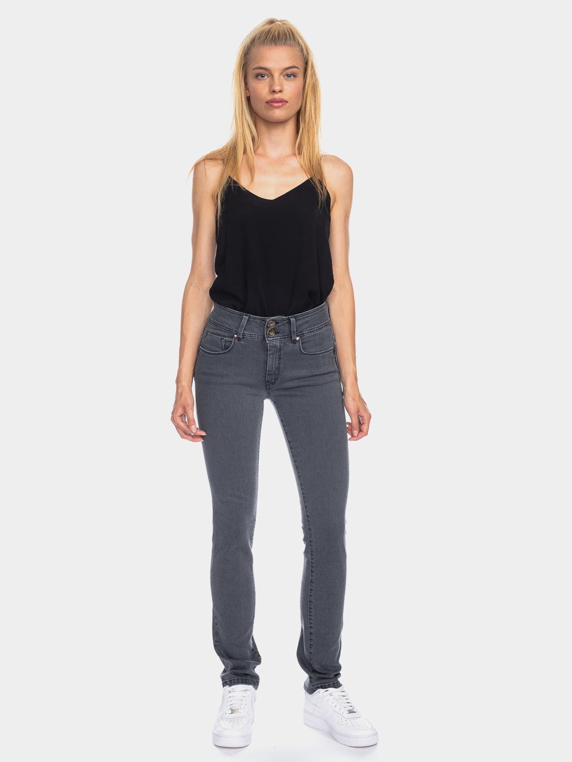 Ato Berlin - Jeans Jackie Slim Fit, Grau