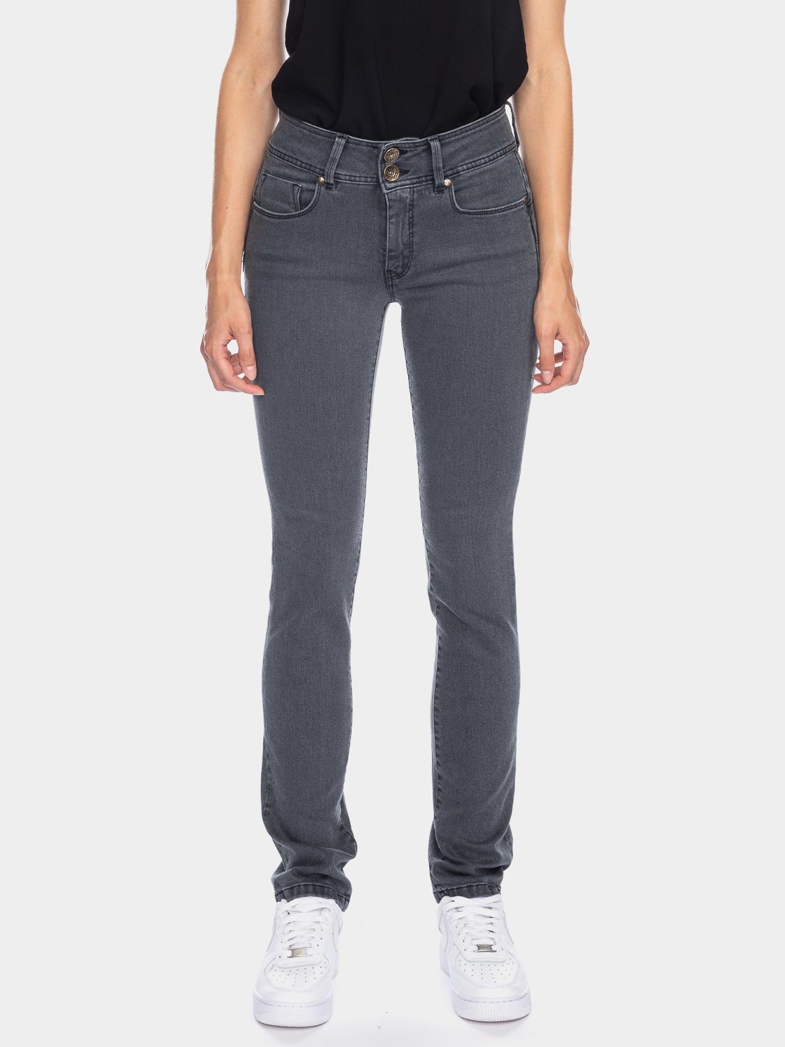 Ato Berlin - Jeans Jackie Slim Fit, Grau