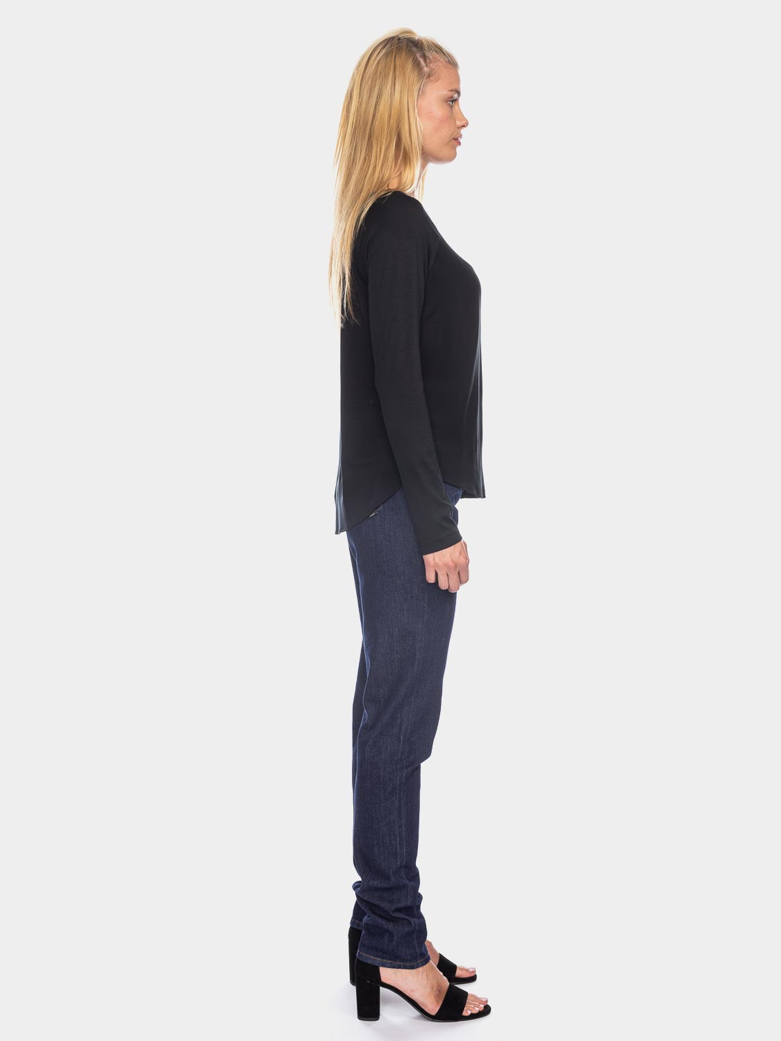 Ato Berlin Leichtes Longsleeve Mindy, Schwarz