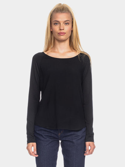 Ato Berlin Leichtes Longsleeve Mindy, Schwarz